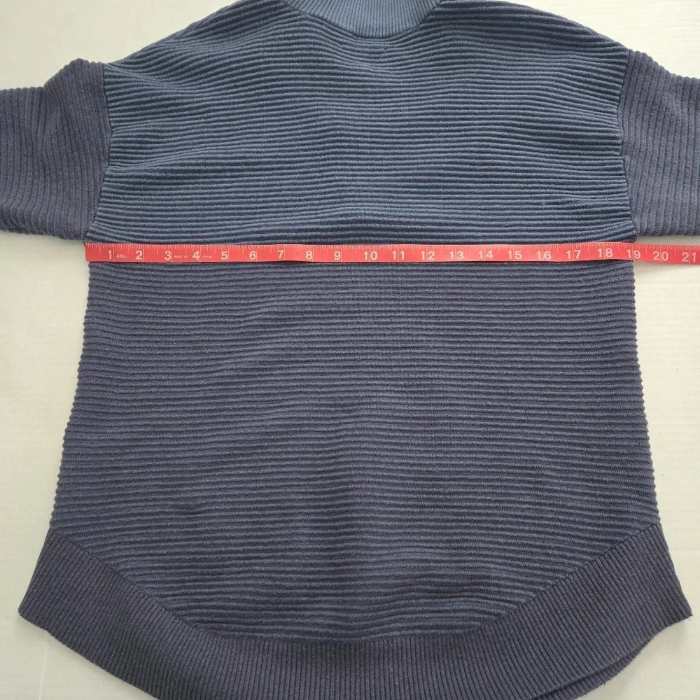 NAVY BLUE OFFLINE BY AERIE HOME STRETCH QUARTER ZIP SWEATER SIZE XS - Picture 9 of 10